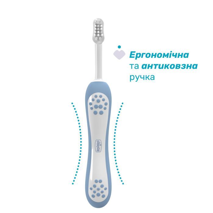 Детская зубная щетка Chicco для первых зубьев, 6-36 мес. розовая (8058664174683) (12081.00) изображение 2
