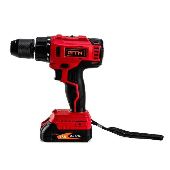 Шуруповерт GTM DSI18/60BL с ударом, 18V, 60Нм, 2x2Ah (DSI18/60BL) изображение 3