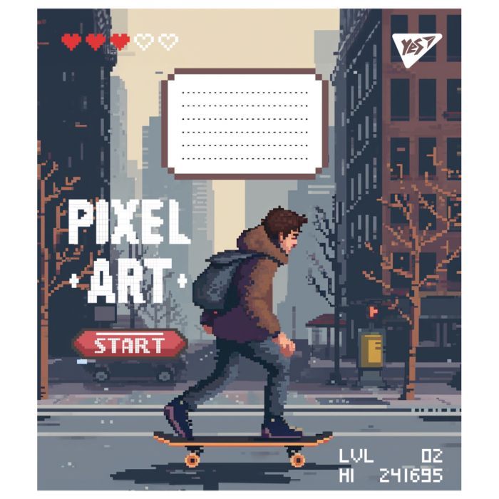 Тетрадь Yes Pixel art 12 листов линия (767228) изображение 2
