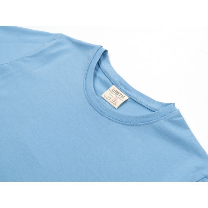 Футболка детская Lovetti базовая (3030-146-lightblue) изображение 3