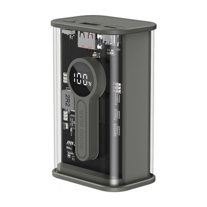 Батарея універсальна Gembird 9000mAh, QC3.0, Transparent (PB09-TQC3-01)