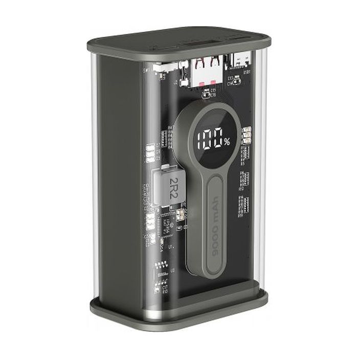 Батарея універсальна Gembird 9000mAh, QC3.0, Transparent (PB09-TQC3-01) зображення 2