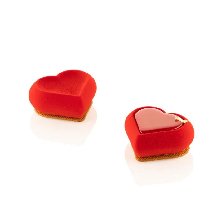 Форма для выпечки Silikomart Heartix 78x70x h30 мм 6х85 мл + каттер (HEARTIX 85) изображение 2