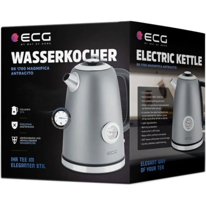 Электрочайник ECG RK 1700 Magnifica Antracito изображение 9