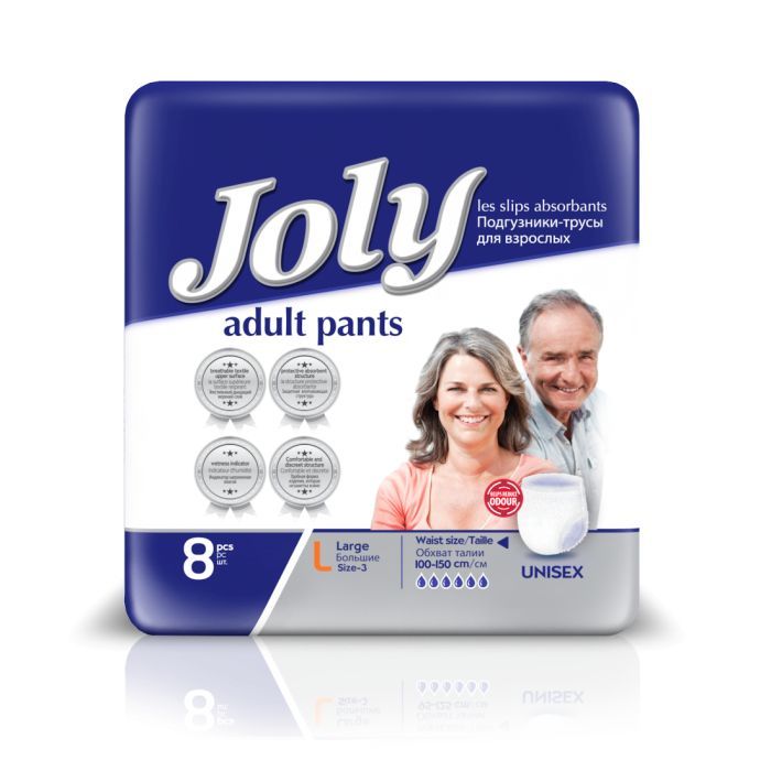Подгузники для взрослых Joly Трусики 3 Large 8 шт (8690536804160)