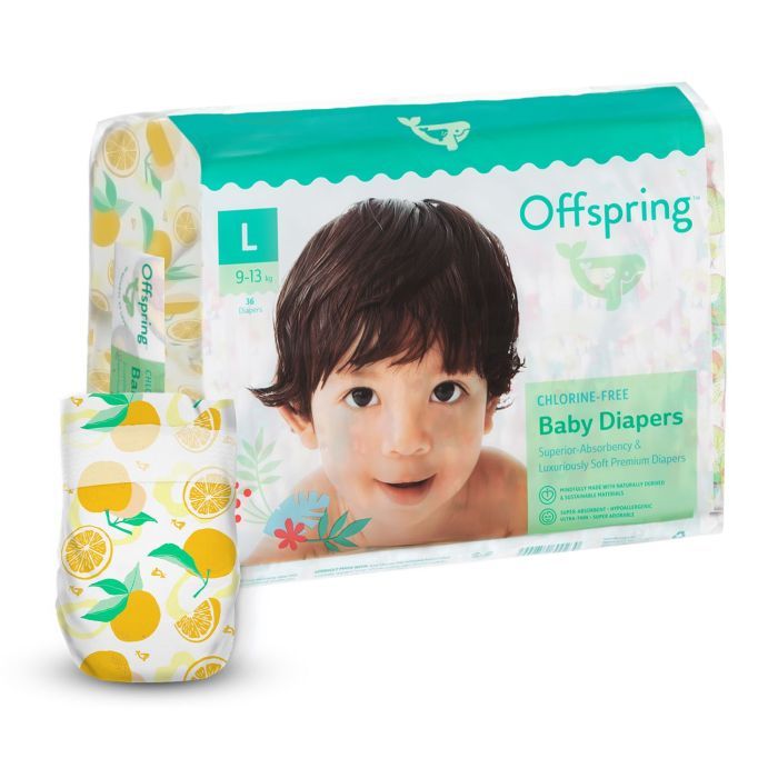 Подгузники Offspring Tangy Orange Размер L 9-13 кг 36 шт (DP-OI-FAT-L36P-TGYORN)