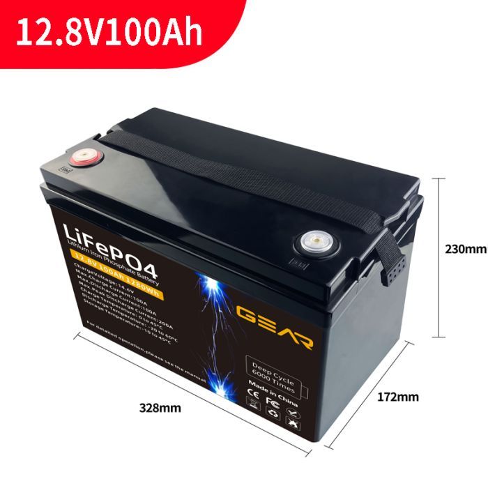 Батарея LiFePo4 GEAR 12.8V - 100Ah (GB-LiFePo4-12.8-100) изображение 2