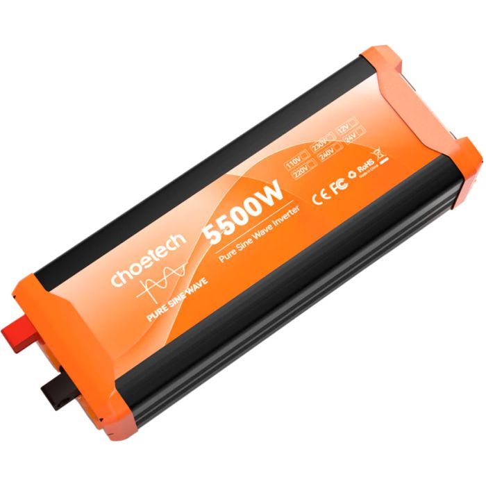 Автомобільний інвертор Choetech 12V/220V 2500 Вт, чиста синусоїда (CJ5000Q-V2) зображення 2