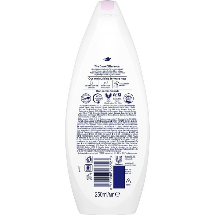 Гель для душа Dove Нежность пиона 720 мл (8720181471575) изображение 2