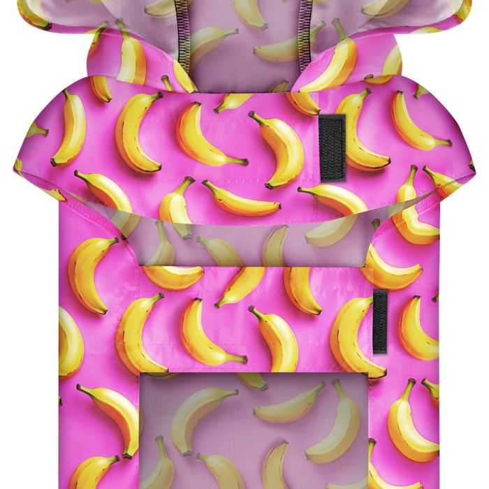Дождевик для животных WAUDOG Clothes Накидка с капюшоном Бананы на розовом XXS (354-4055) изображение 4