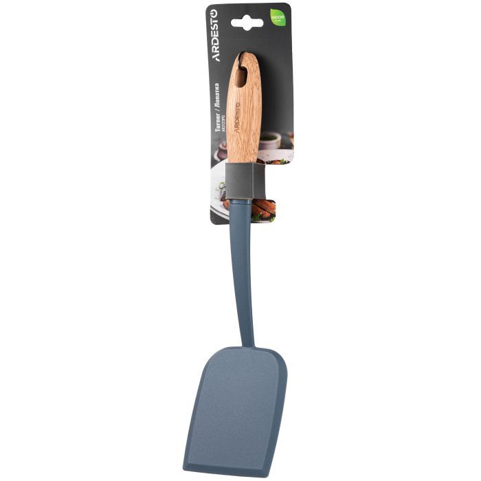 Лопатка кухонная Ardesto Midori, 34.5см, нейлон, дерево, синій (AR2123PG)
