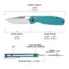 Нож CJRB Prado Aqua Green (J1936-AG) изображение 6