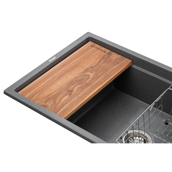 Мийка кухонна GRANADO Royal Estella grafito (+ подрібнювач Algar 1000 + змішувач Ferrol inox + дозатор Redondo inox + (ksg0309) зображення 5