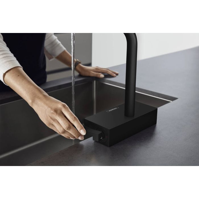 Смеситель Hansgrohe Aquno Select M81 , 21 см, чорний матовий (73836670) изображение 3