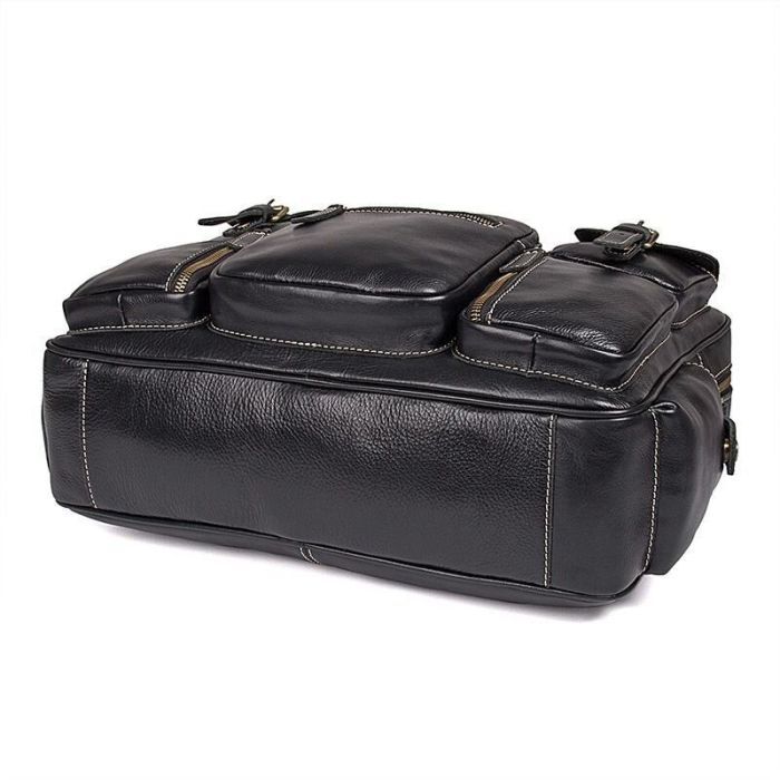 Сумка Vintage Из натуральной кожи Черная (14204) изображение 8