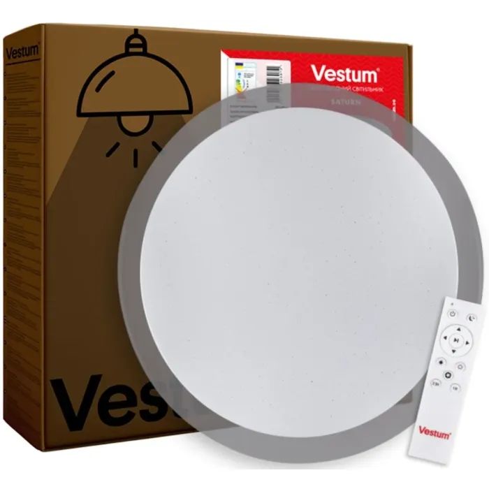 Светильник Vestum SATURN зоряне небо 60W 3000К-6500К з ДК (VS-91013)