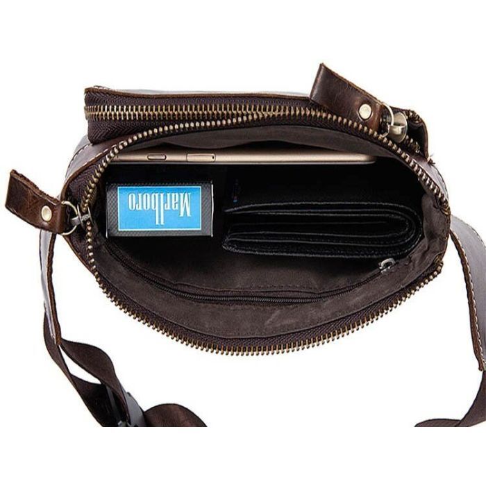 Сумка Vintage Поясная Коричневая (14738) изображение 8