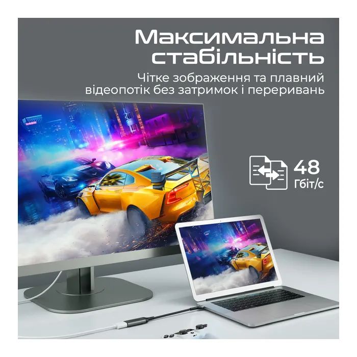 Адаптер USB-C to HDMI medialink-8k.grey Promate (medialink-8k.grey) изображение 4