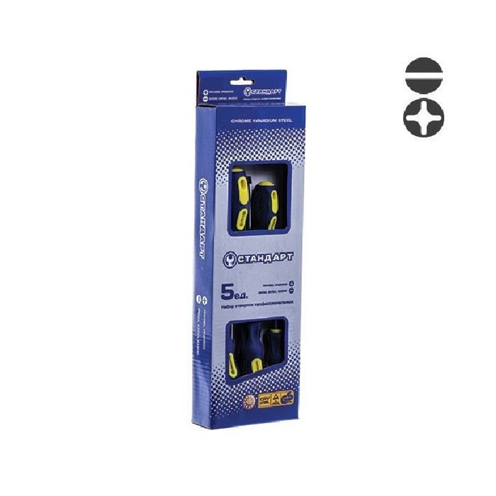 Набір викруток Toptul 5 шт. SL5,SL6,SL8,PH1,PH2 (SDS05)