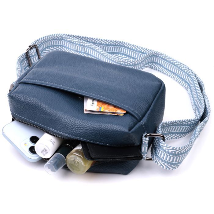 Сумка Vintage Из натуральной кожи Синяя (22605) изображение 11