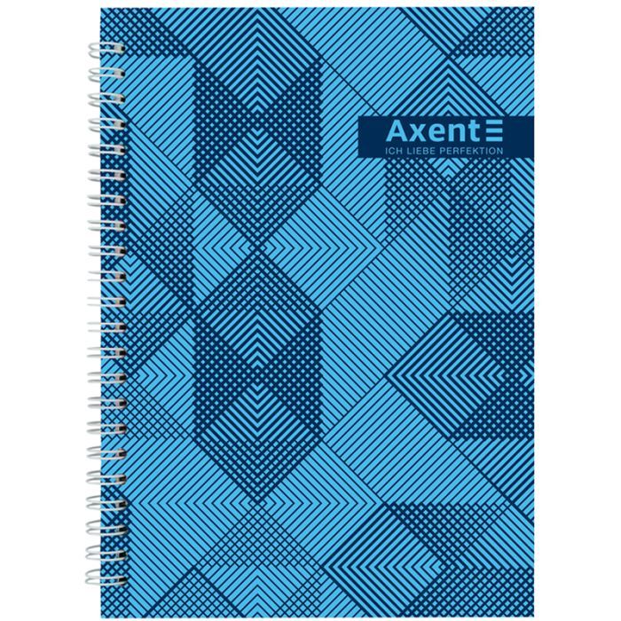 Блокнот Axent на спіралі А5 96 аркушів, клітинка, тверда обкладинка №33 (8032-33-A)