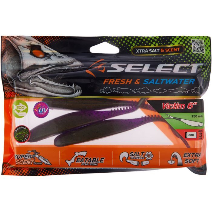 Силікон рибальський Select Victim V-Tail 6" 800 (3 шт/уп) (1870.74.60) зображення 2