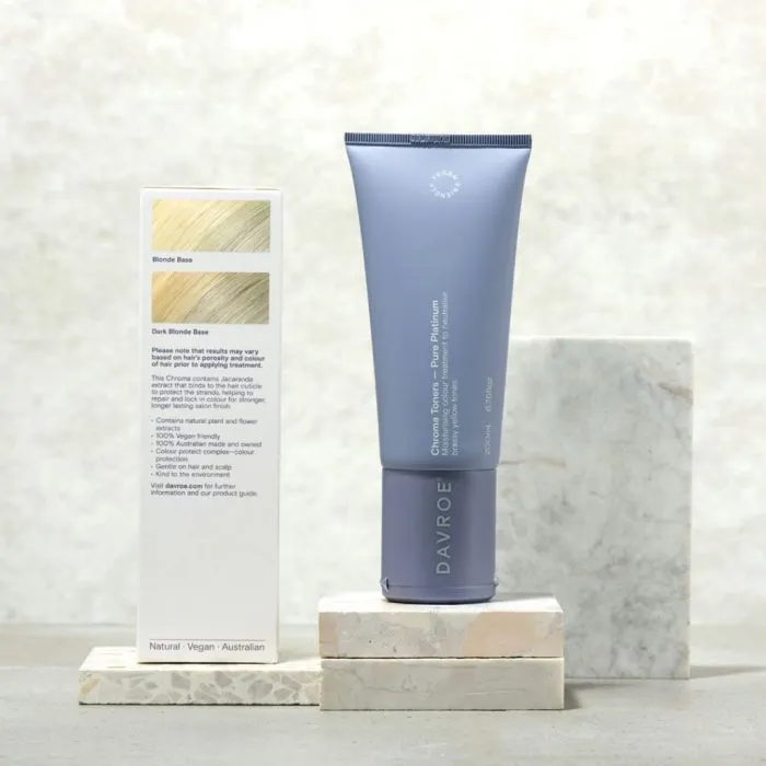 Оттеночный бальзам Davroe Chroma Colour Treatments Pure Platinum Toner 200 мл (9326123009517) изображение 3