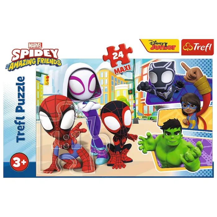 Пазл Trefl Maxi Spiderman Спайди и его друзья 24 элемента (5900511143485) изображение 3