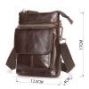 Сумка Vintage Через плечо мужская Коричневая (20097) изображение 3