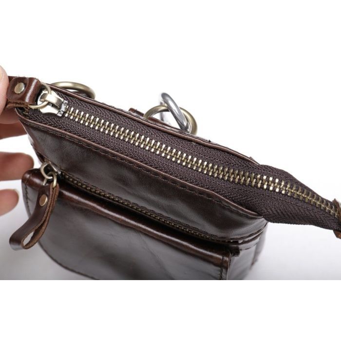 Сумка Vintage Через плечо мужская Коричневая (20097) изображение 7