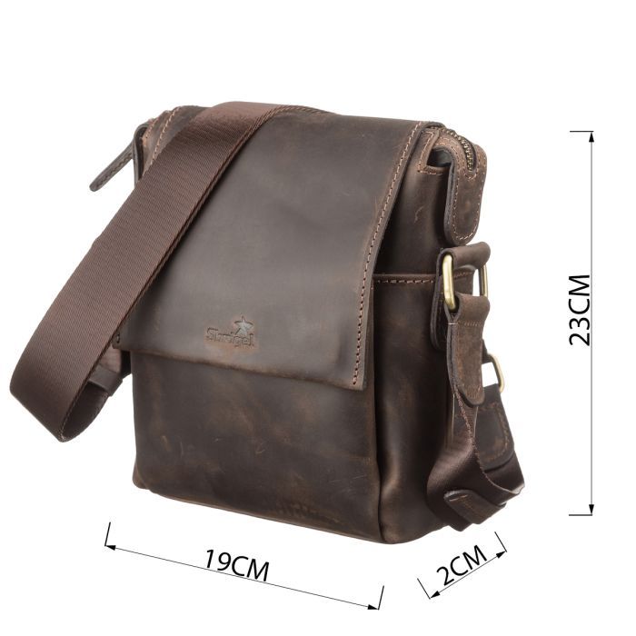 Сумка Shvigel Кожаная Коричневая (11093) изображение 3