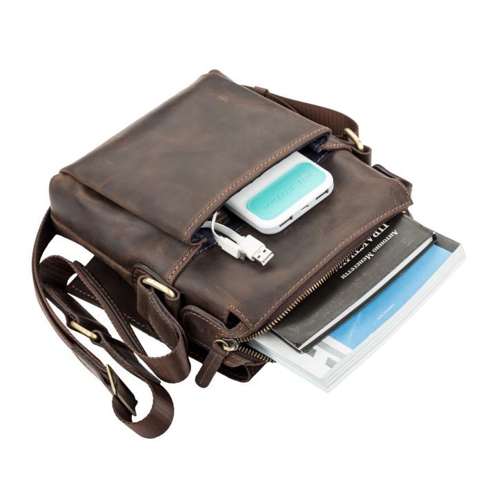 Сумка Shvigel Кожаная Коричневая (11093) изображение 5