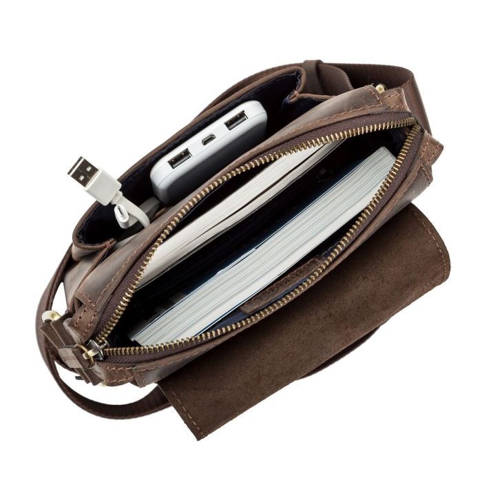 Сумка Shvigel Кожаная Коричневая (11093) изображение 6