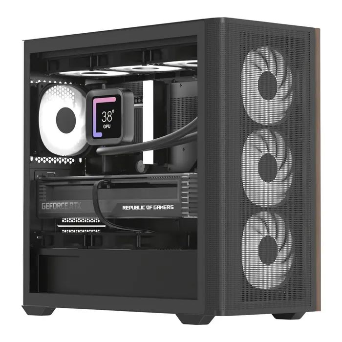 Корпус AeroCool D301A-G-BK-v2 Black (ACCS-DS03043.11)