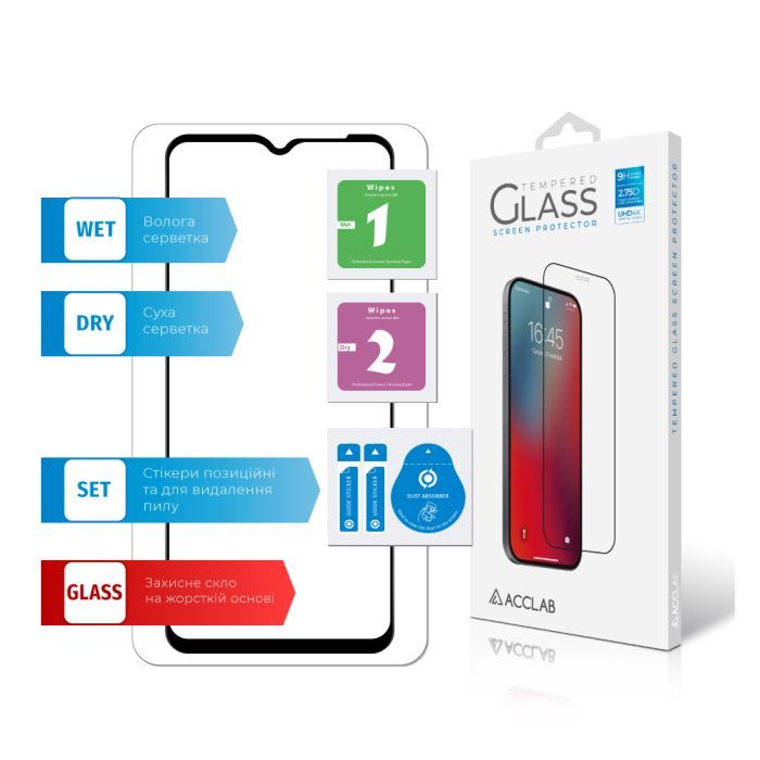 Скло захисне ACCLAB Full Glue Samsung M13 Black (1283126544927) зображення 7