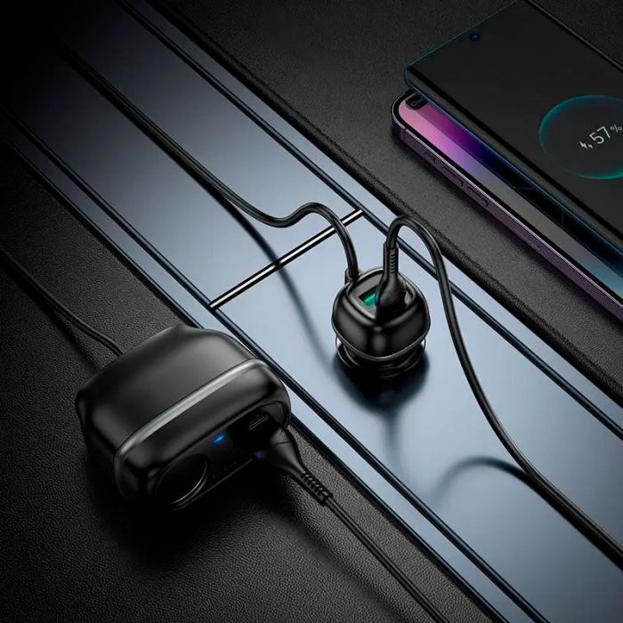 Зарядний пристрій HOCO HOCO Z59A Rank 96W 2xUSB + 2xUSB Black (6942007641517) зображення 7