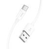 Дата кабель USB 2.0 AM to USB-C 1.0m Magic silicone X87 white HOCO (6931474783240) изображение 2