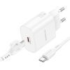 Зарядное устройство BOROFONE BA82A Platinum USB-C PD25W + cable USB-C to USB-C White (6941991112270) изображение 2