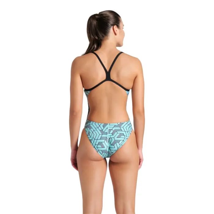 Купальник Arena Escape Swimsuit Challenge Back 007739-580 бірюзовий, чорний 36 (3468337383307) зображення 2
