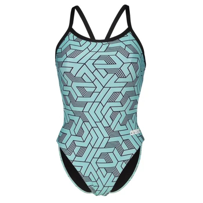Купальник Arena Escape Swimsuit Challenge Back 007739-580 бірюзовий, чорний 36 (3468337383307) зображення 3
