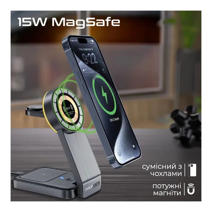 Зарядное устройство Promate wireless charger transfold (transfold) изображение 3