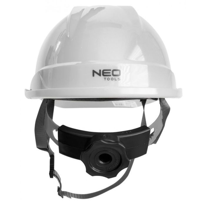 Каска захисна Neo Tools пластик ABS, пряжка для регулювання, біла (97-221)