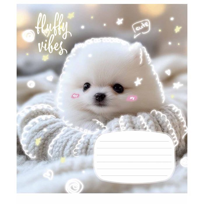 Тетрадь Школярик Fluffy vibes 12 листов клетка (012-3546K) изображение 4