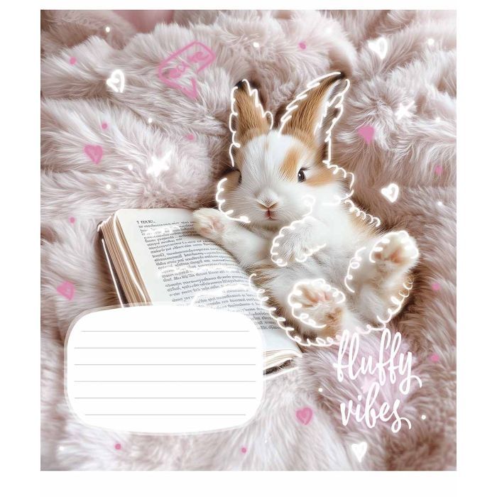 Тетрадь Школярик Fluffy vibes 12 листов клетка (012-3546K) изображение 5