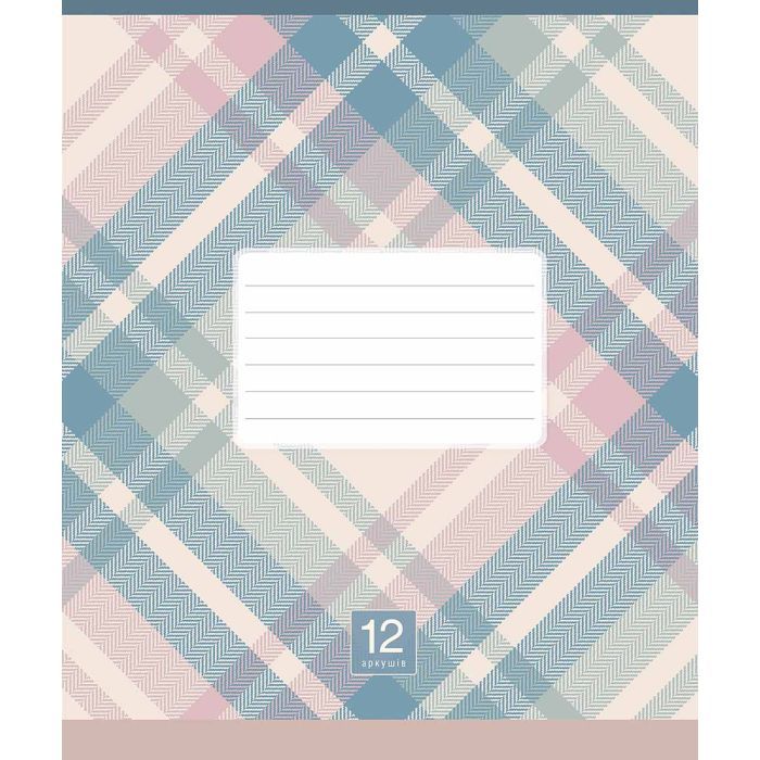Зошит Школярик Plaid pattern 12 аркушів лінія (012-3345L) зображення 3