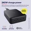 Зарядное устройство Trust Maxo 4xUSB-C PD240W GaN Black (25413_TRUST) изображение 10