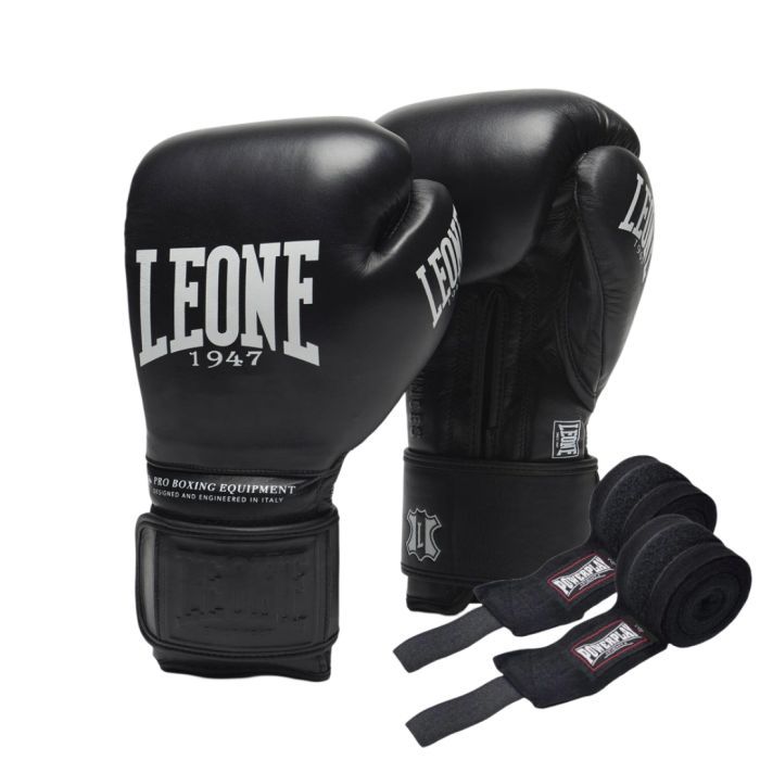 Боксерские перчатки Leone GN111 The Greatest Black 18 унцій (GN111_Black_18oz)