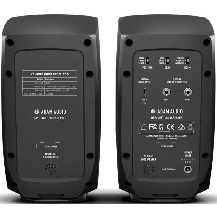Студійний монітор ADAM Audio D3V Black (236612) зображення 2
