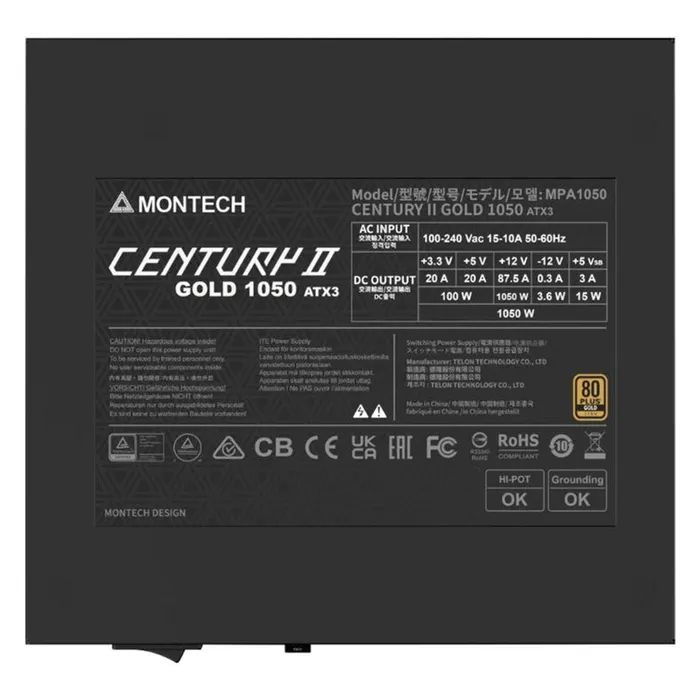 Блок питания MONTECH 1050W (CENTURY II 1050) изображение 5