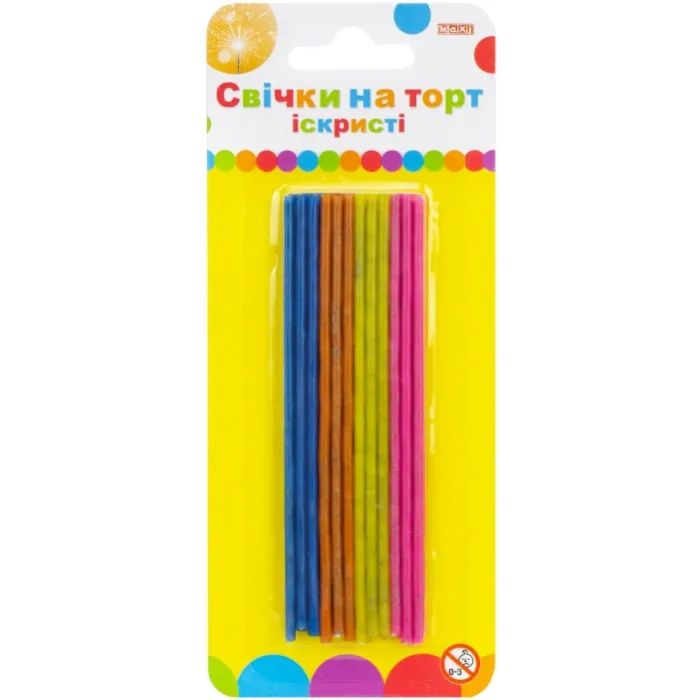 Свічка Maxi 24 шт, на торт, що іскряться, 10,5 см (MX620190)